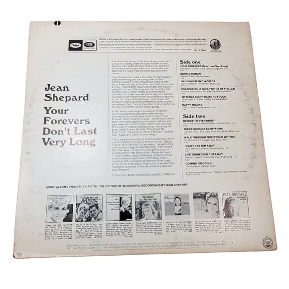 Lot of 2 Capitol Vinyl Records Jean Shepard AL Martino My Cherie 12" 33 rpm Vtg - Picture 7 of 12